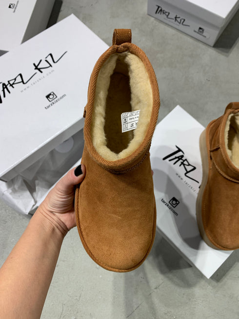 ROW CAMEL HAKİKİ SÜET BOT